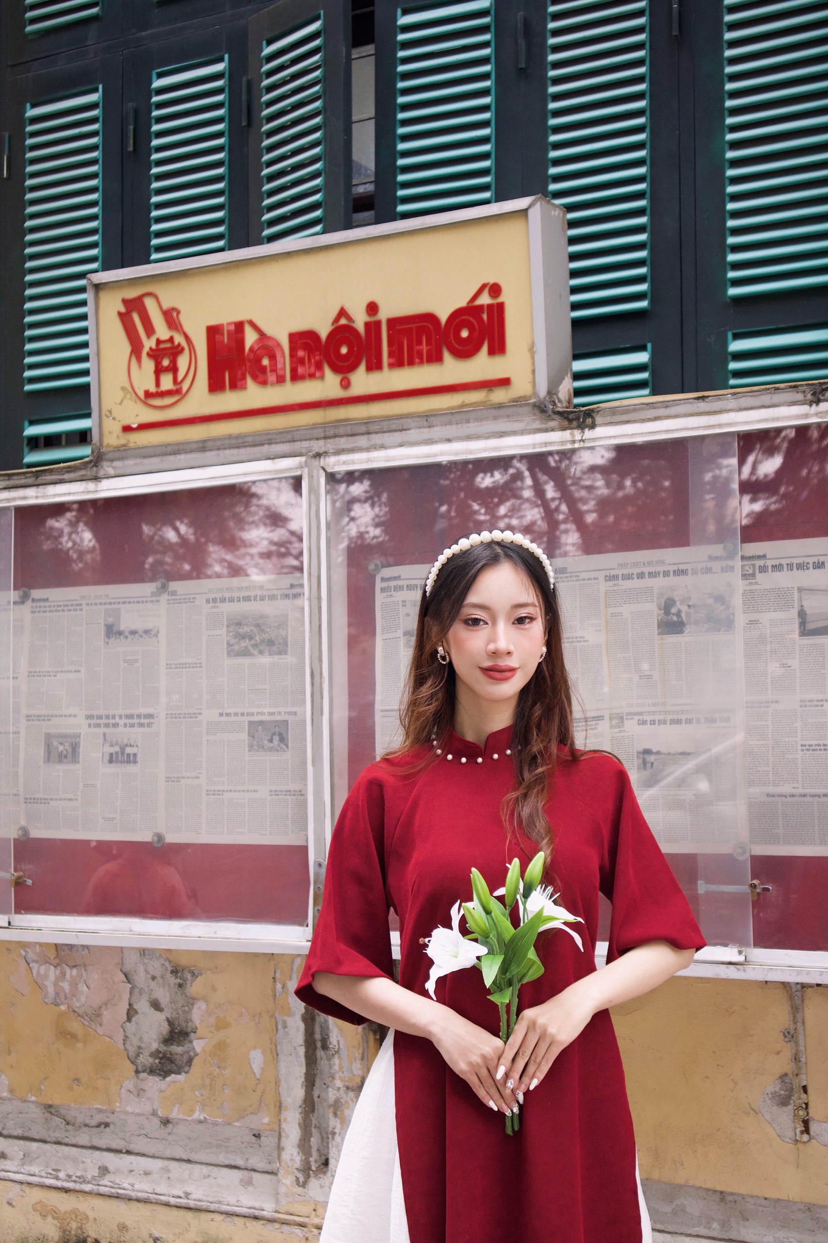 Chụp ảnh áo dài ngoại cảnh Tết 2025